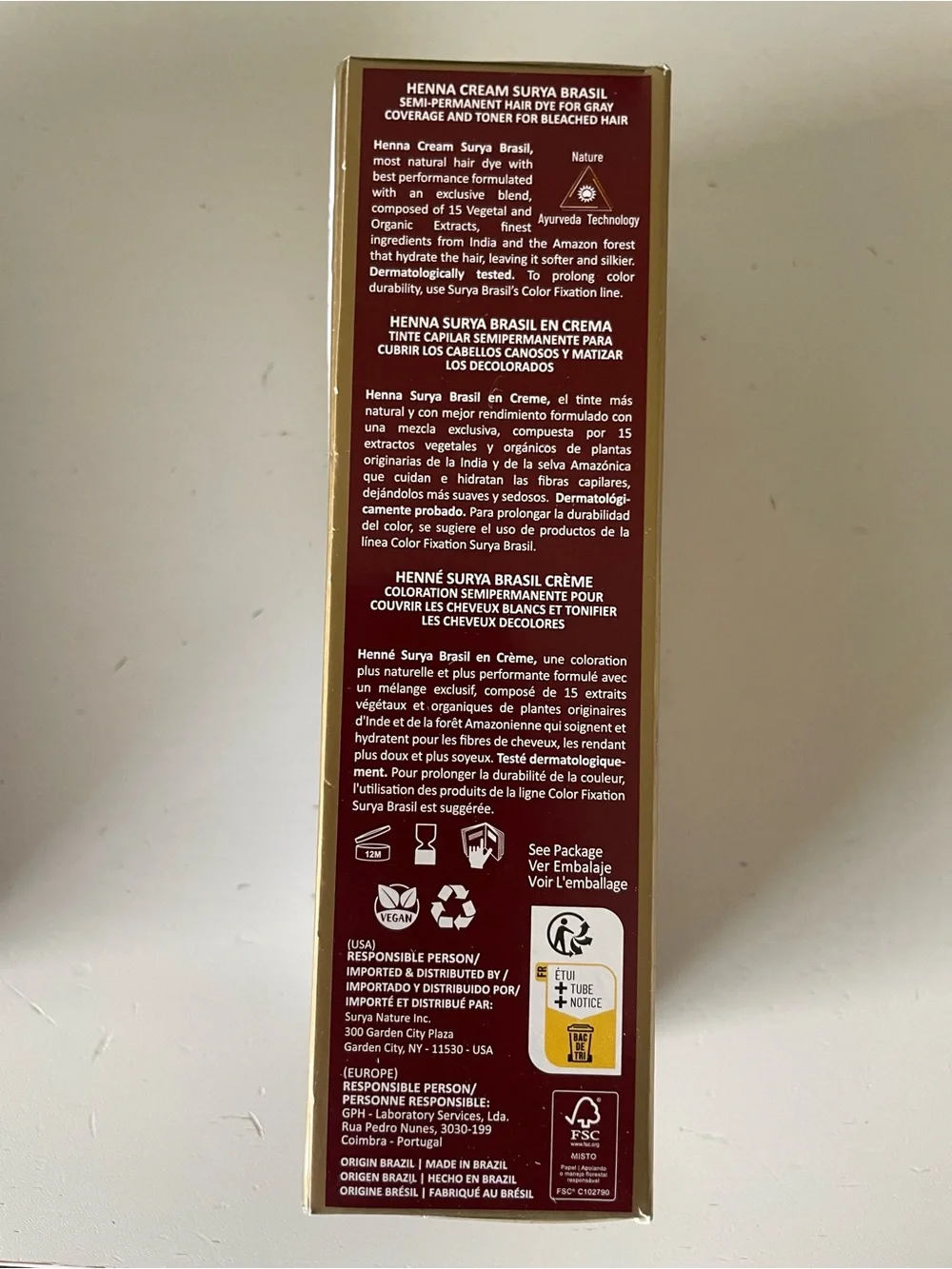 Surya Brasil Henna Cream Hair Color - Black